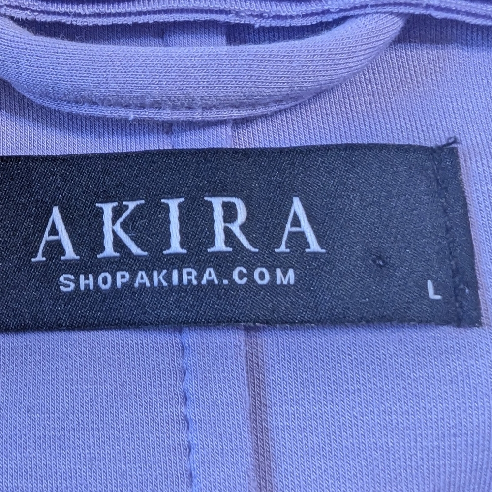 Akira Lotus Flower Bomb Ruched Sleeve Blazer Lilac Size Large. EUC - Picture 6 of 8